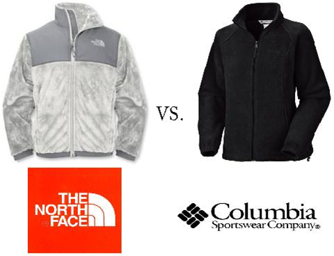 columbia vs north face rain jacket